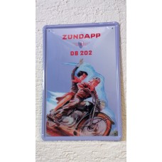 Retro tabuľka Zundap DB202 20x30cm